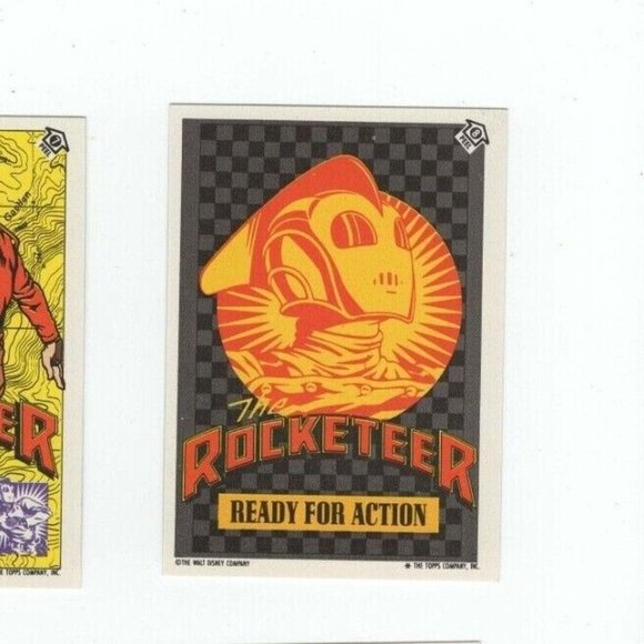 Rare Vintage Rocketeer Walt Disney Company Trading Cards with Sticker Set of 4 - Picture 6 of 10